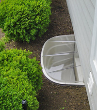 basement egress window well in Newport