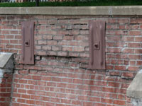 A collapsing, crumbling retaining wall in Hingham