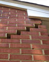 Serious damage to a foundation wall due to settlement of a home in Franklin