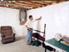 A basement wall covering for creating a vapor barrier on basement walls in Cape Cod