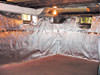radiant heat barrier with vapor barrier for basement walls ready for finishing in Milton