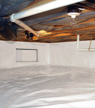 A complete crawl space repair system in Taunton
