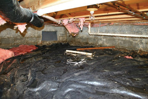 Crawl Space Repair Before in Springfield