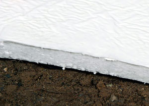 Insulation installed on a crawl space floor in Woonsocket