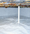 A sealed crawl space in Brockton with a vapor barrier