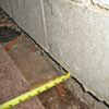 Foundation wall separating from the floor in Brookline home