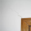wall cracks along a doorway in a Woonsocket home.