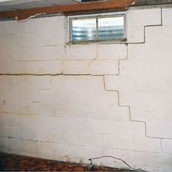 Bowing foundation walls in danger of failure in Hingham