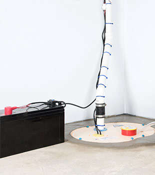 A sump pump installed in Newport by DryZone Basement Systems