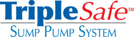 Sump pump system logo for our TripleSafe™, available in areas like Hingham