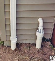No-freeze basement drain discharge line in Bridgewater